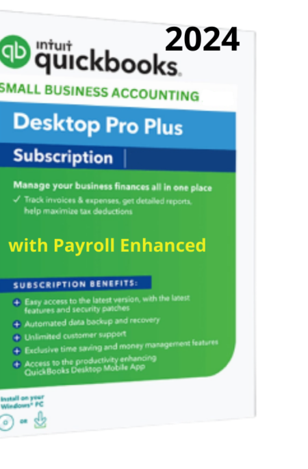 QuickBooks Desktop Pro Plus 2024 with Payroll Enhanced + 3 year subscription